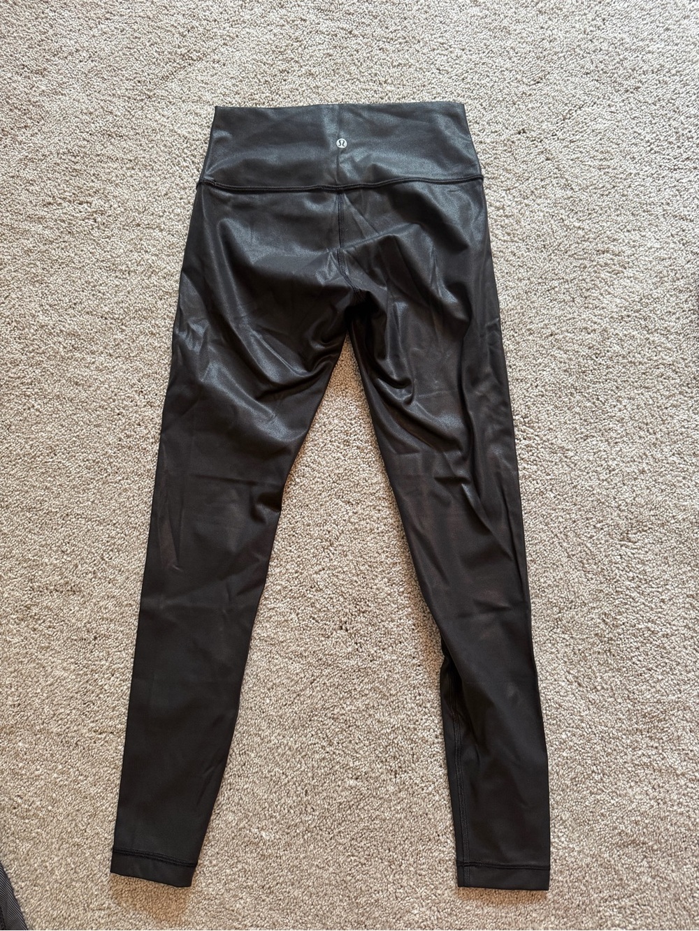 lululemon athletica Black Faux Leather-Look High-Rise Leggings